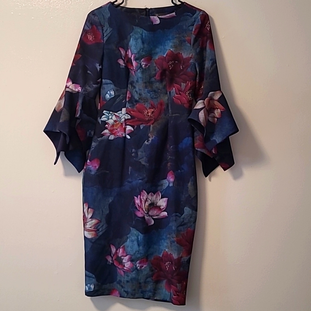 Alton Gray Womens Dressy Floral Print Dress